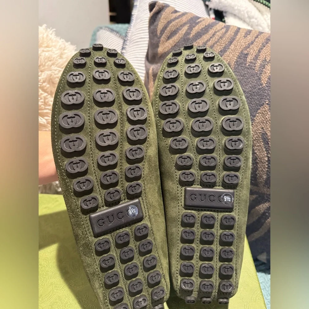 Gucci Horsebit Suede Loafer, Green 9.5 - Picture 12 of 12